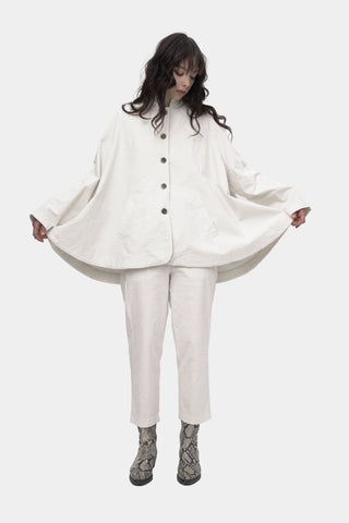 Cotton Flare Button Coat - Baci Fashion