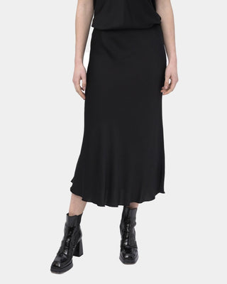 Elastic Waist Silky Slip Skirt - Baci Fashion