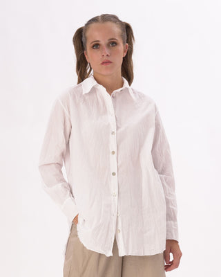 Organic Cotton Crinkled Long Sleeve Shirt