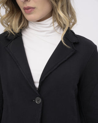 Single-Breasted Raw Seam Overcoat