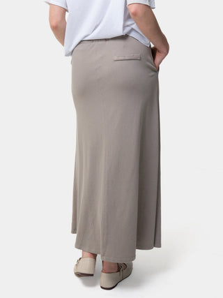 Elastic Waist Cotton Midi A-Line Skirt - Baci Fashion