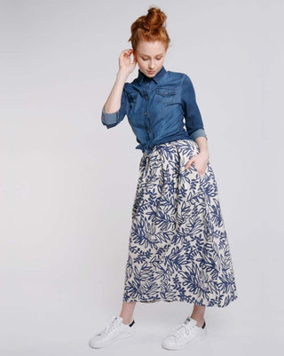 Vine Print Maxi Skirt - Baci Fashion