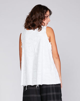 Cotton Tatter Patched Tank Top