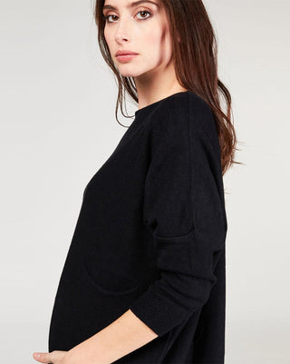 Boat Neck Pocketed Sweater