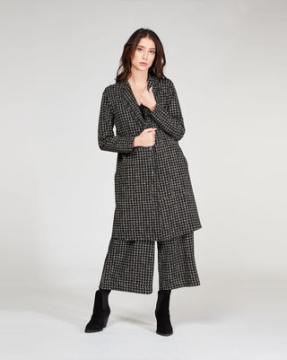 Houndstooth 3 Button Overcoat
