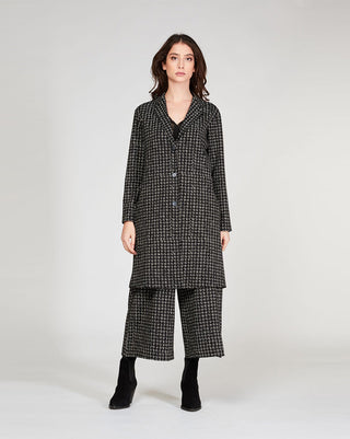Houndstooth 3 Button Overcoat
