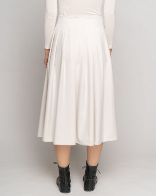 Pleated Waist Midi Skirt