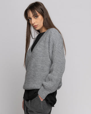 Knit Alpaca Blend V-Neck Sweater