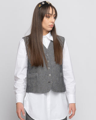 Herringbone Vest with Organic Cotton Lining
