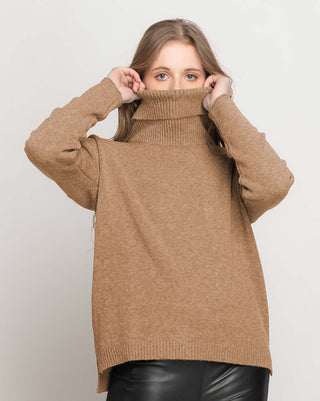 Rolled Turtleneck Sweater