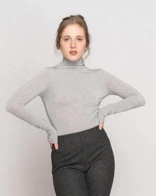Fitted Cashmere Blend Turtleneck Tee