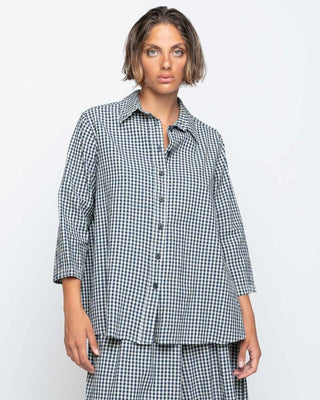 Checkered Elongated Shirt - Baci Fashion