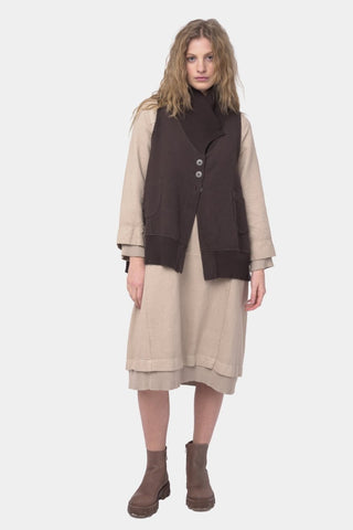 Cotton Linen Cargo Sweater Vest - Baci Fashion