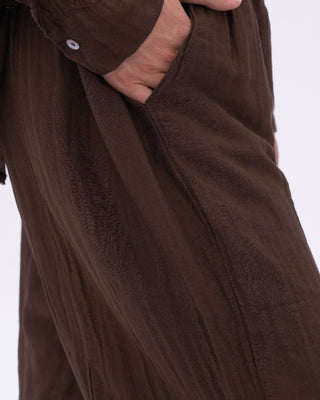 Cotton Silk Blend Drawstring Pants - Baci Fashion