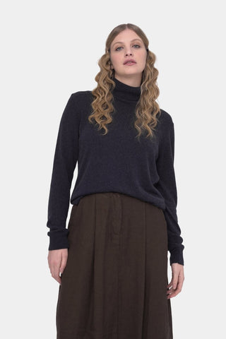 Cowl Neck Long Sleeve Shirt - Baci Fashion