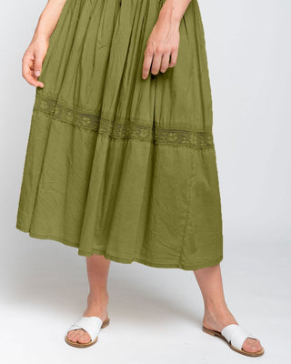 Crochet Striped Drawstring Maxi Skirt - Baci Fashion