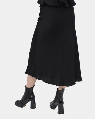 Elastic Waist Silky Slip Skirt - Baci Fashion