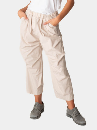 Elastic Waist Straight Leg Cotton Pants - Baci Fashion