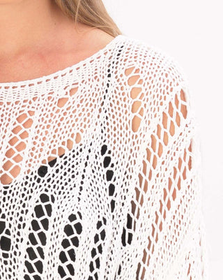 Handmade Fishnet Long Sleeve Shirt - Baci Fashion