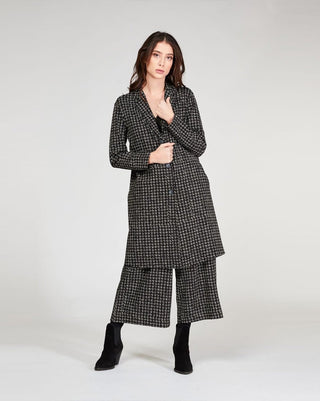 Houndstooth 3 Button Overcoat - Baci Online Store