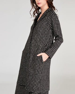 Houndstooth 3 Button Overcoat - Baci Online Store