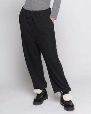 Knit Raw Patch Pocket Elastic Sweatpant - Baci Fashion