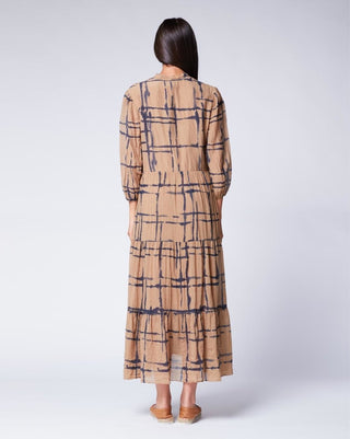 Light Mondrian Single-Button Tiered Dress - Baci Online Store