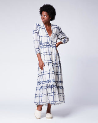 Light Mondrian Single-Button Tiered Dress - Baci Online Store