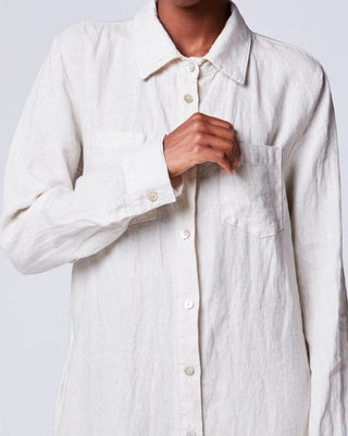 Linen Button-Up Shirtdress - Baci Online Store