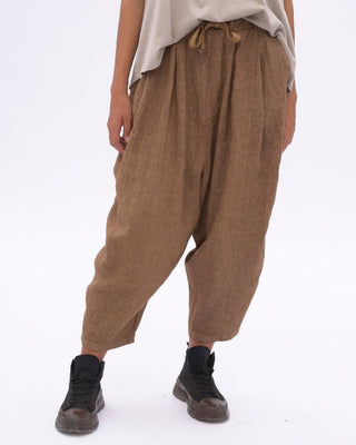 Linen Drawstring Pleated Pants - Baci Fashion