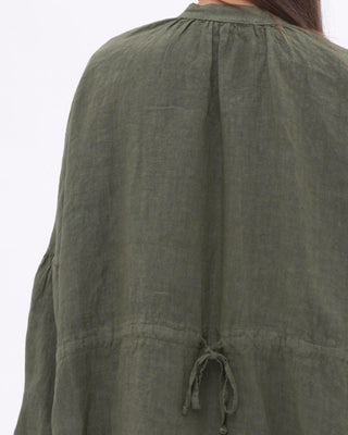 Linen Drop Sleeve Pleated Top - Baci Fashion