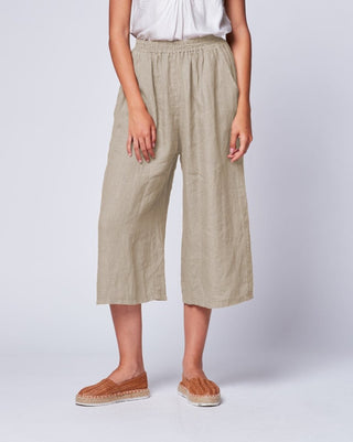 Linen Elastic Culottes - Baci Online Store