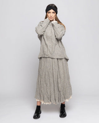 Melange Long Sleeve Organic Lining Tee - Baci Fashion