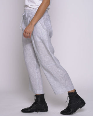 Micro Striped Drawstring Culottes - Baci Fashion
