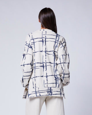 Mondrian Dropped Seam V-Neck Sweatshirt - Baci Online Store