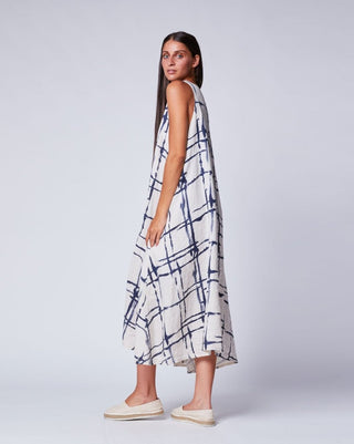 Mondrian Linen V-Neck Dress - Baci Online Store
