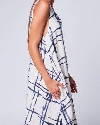 Mondrian Linen V-Neck Dress - Baci Online Store