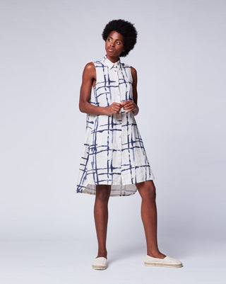 Mondrian Sleeveless Linen Shirtdress - Baci Online Store