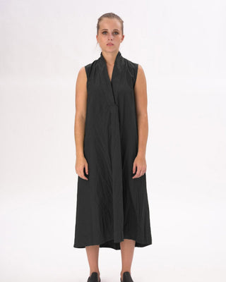 Organic Cotton Swan Neck Sleeveless Dress - Baci Fashion