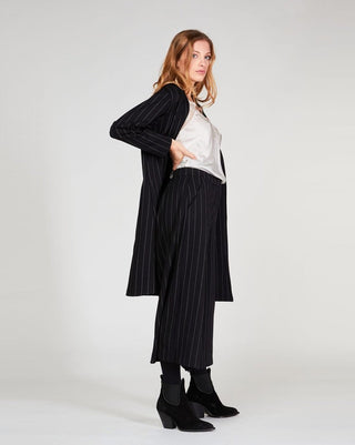 Pinstripe Pleated Wide Leg Trousers - Baci Online Store