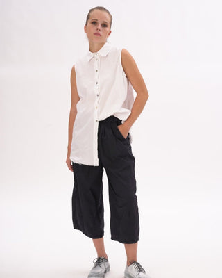 Pleated Elastic Organic Cotton Shorts - Baci Fashion
