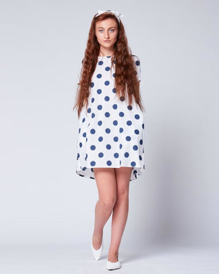 Polka Dot Bow Back Dress - Baci Online Store