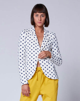Polka Dot Single-Button Blazer - Baci Online Store