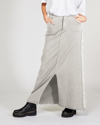 Raw Seam Front Slit Skirt - Baci Online Store