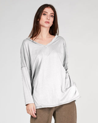 Raw Stitched V-Neck T-Shirt - Baci Online Store
