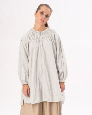 Ruffled Neck Organic Cotton Tunic - Baci Fashion