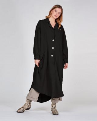 Scoop Pocket Flyaway Overcoat - Baci Fashion