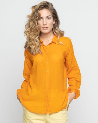 Sheer Hi-Lo Button-Up Shirt - Baci Fashion