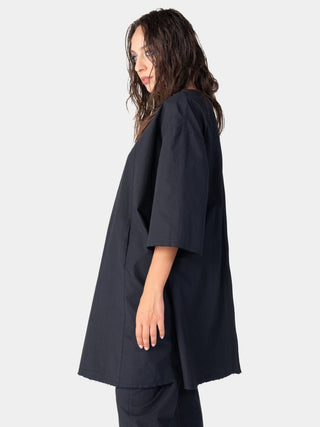 Short Sleeve Mini Cotton Swing Dress - Baci Fashion