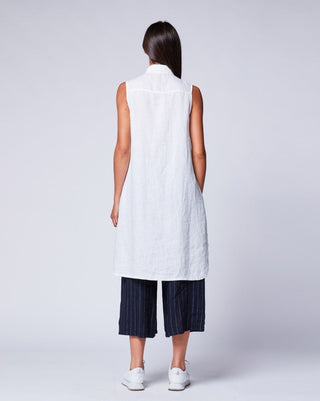 Sleeveless Linen Shirtdress - Baci Online Store